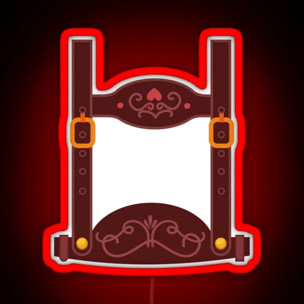 Oktoberfest Lederhosen Costume Cute German Bavarian Men RGB Neon Sign