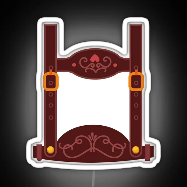 Oktoberfest Lederhosen Costume Cute German Bavarian Men RGB Neon Sign