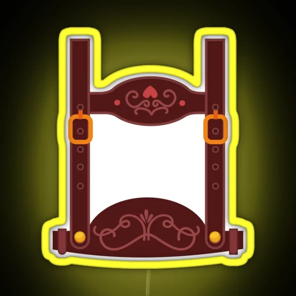 Oktoberfest Lederhosen Costume Cute German Bavarian Men RGB Neon Sign
