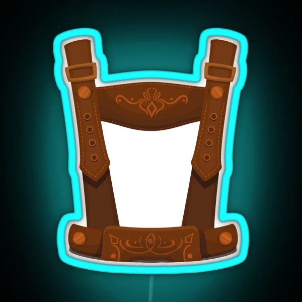 Oktoberfest Lederhosen Costume RGB Neon Sign