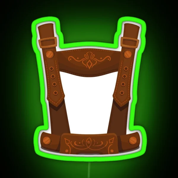 Oktoberfest Lederhosen Costume RGB Neon Sign