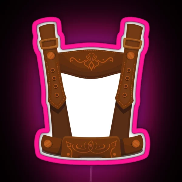 Oktoberfest Lederhosen Costume RGB Neon Sign