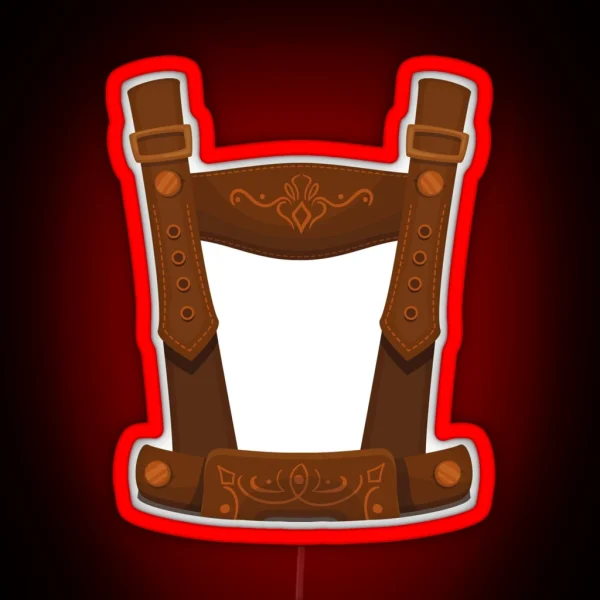 Oktoberfest Lederhosen Costume RGB Neon Sign
