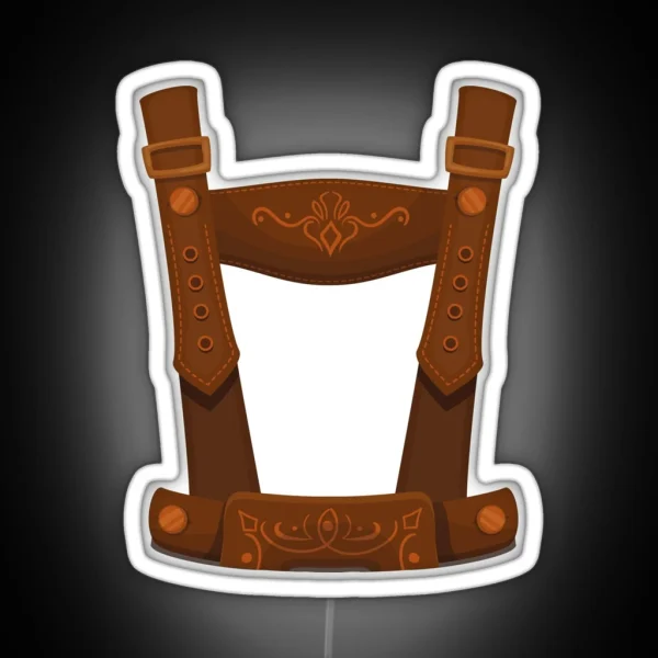 Oktoberfest Lederhosen Costume RGB Neon Sign