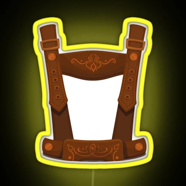 Oktoberfest Lederhosen Costume RGB Neon Sign