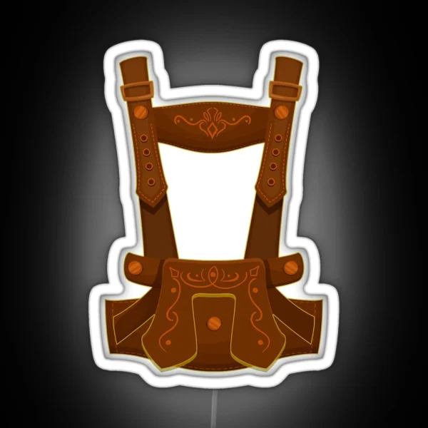 Oktoberfest Lederhosen Halloween Costume German RGB Neon Sign