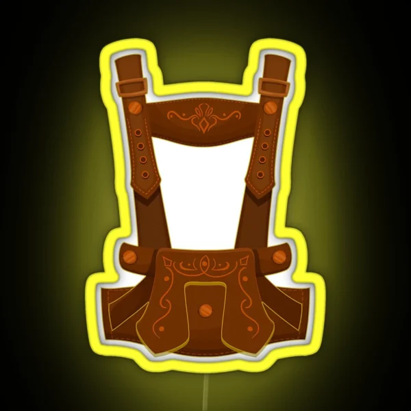 Oktoberfest Lederhosen Halloween Costume German RGB Neon Sign