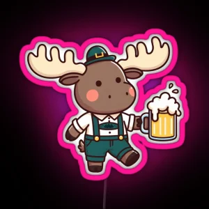 Oktoberfest Moose RGB Neon Sign