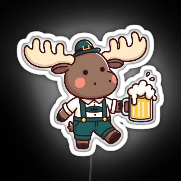 Oktoberfest Moose RGB Neon Sign