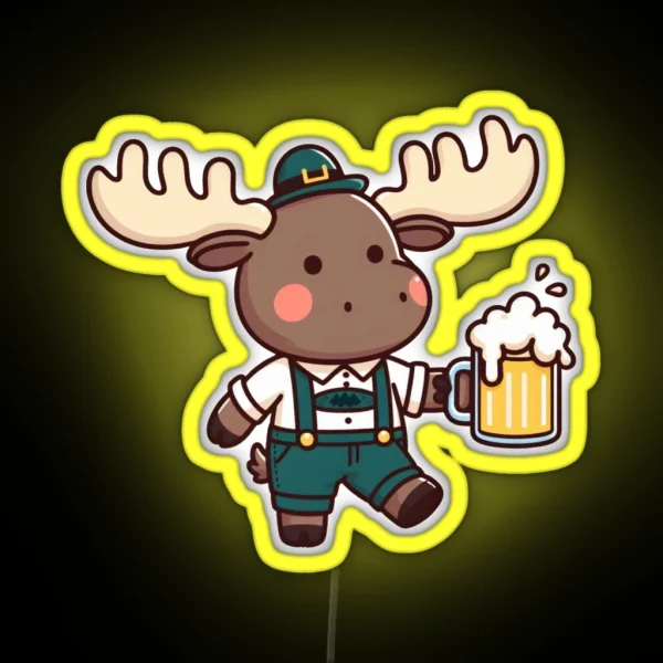 Oktoberfest Moose RGB Neon Sign