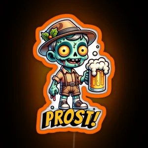 Oktoberfest Zombie Prost RGB Neon Sign