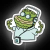 old man jenkins rockin out to music rgb neon sign