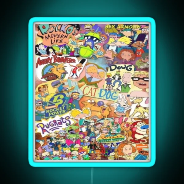Old Nickelodeon Shows RGB Neon Sign