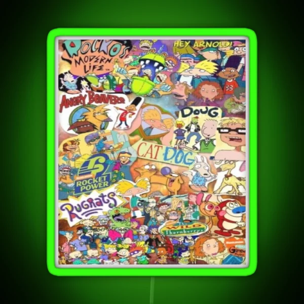 Old Nickelodeon Shows RGB Neon Sign