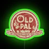 vintage neon sign for old pal tackle boxes 1953 rgb green fishing gear advertisement