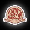 vintage rgb neon sign for old pal tackle boxes 1953 white