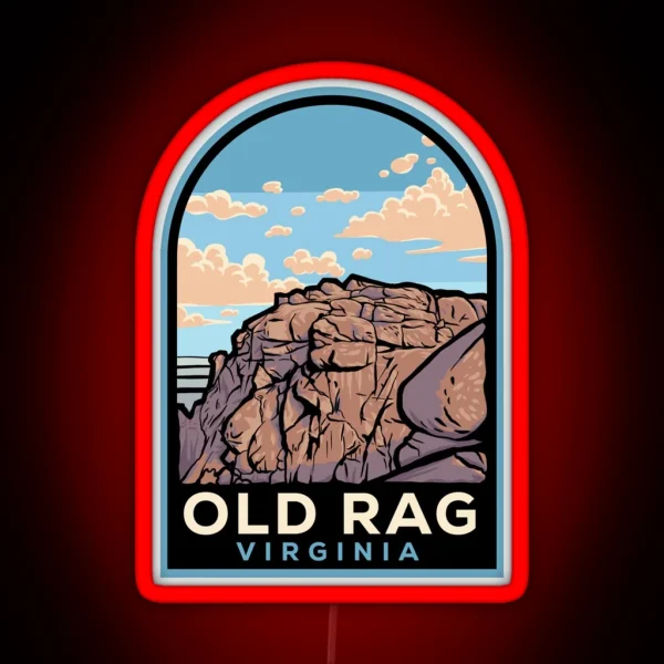 Old Rag Virginia Badge RGB Neon Sign