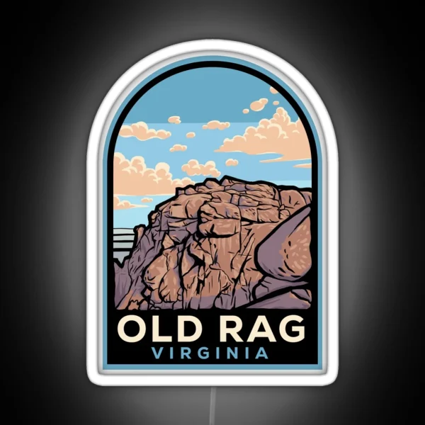 Old Rag Virginia Badge RGB Neon Sign
