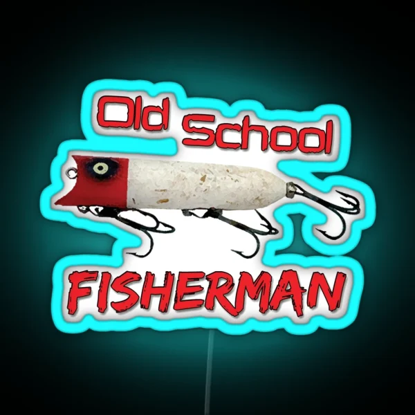 Old School Fisherman Led RGB Neon Sign