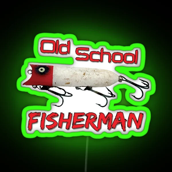 Old School Fisherman Led RGB Neon Sign