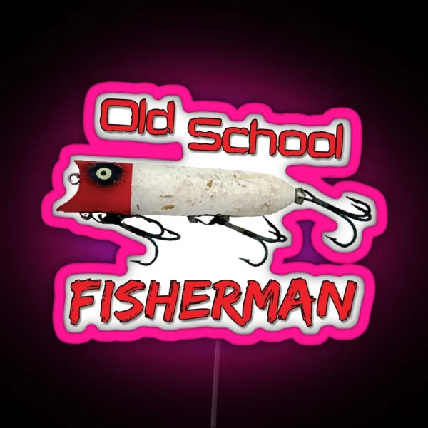 Old School Fisherman Led RGB Neon Sign