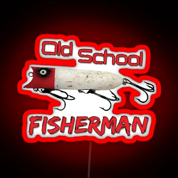 Old School Fisherman Led RGB Neon Sign