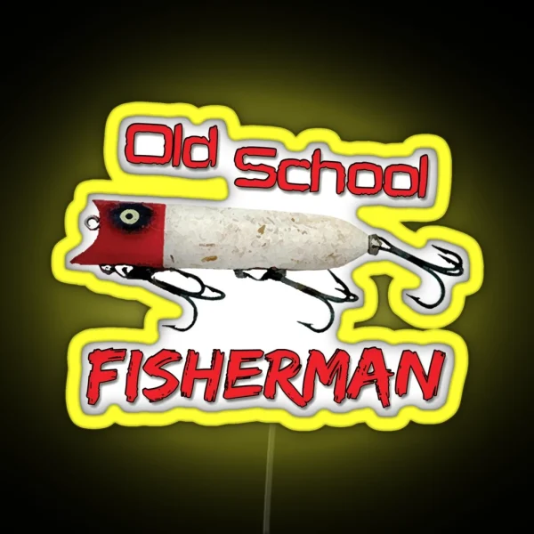 Old School Fisherman Led RGB Neon Sign