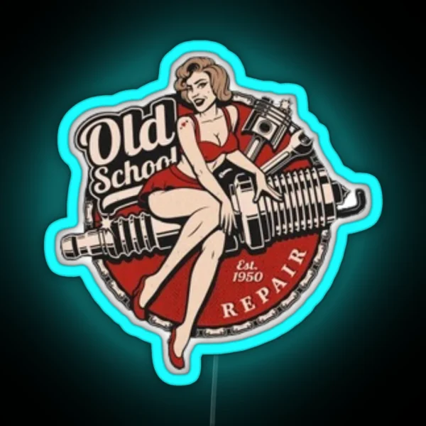 Old School Garage RGB Neon Sign