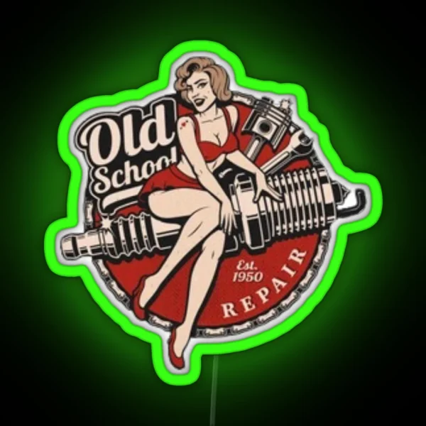 Old School Garage RGB Neon Sign