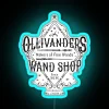 Ollivanders neon sign with RGB lighting and vibrant blue tones - Harry Potter shop