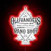 ollivanders rgb neon sign red