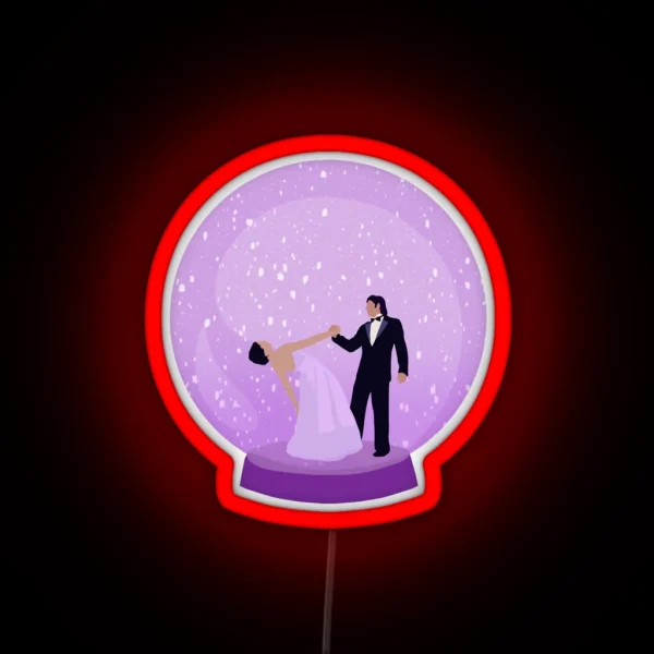 Om And Shanti In The Snow Globe RGB Neon Sign