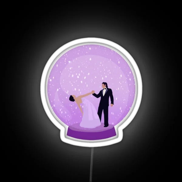 Om And Shanti In The Snow Globe RGB Neon Sign