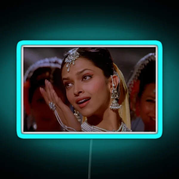 Om Shanti Om Deepika Padukone Vintage Bollywood Look RGB Neon Sign