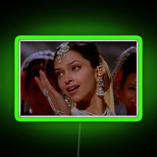 Om Shanti Om Deepika Padukone Vintage Bollywood Look RGB Neon Sign