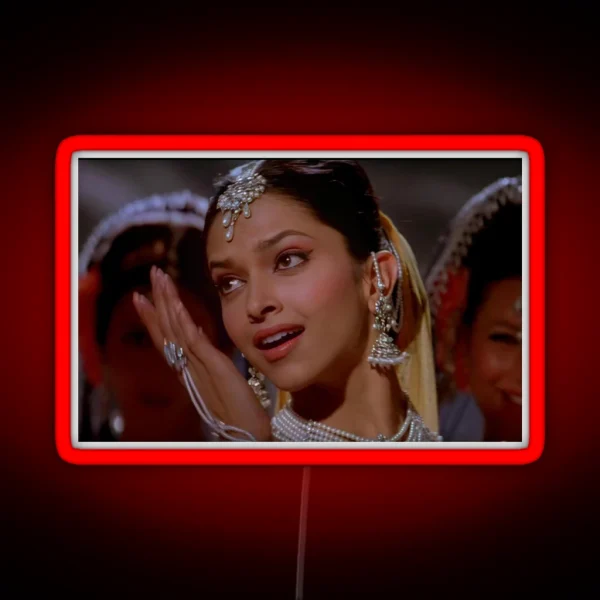 Om Shanti Om Deepika Padukone Vintage Bollywood Look RGB Neon Sign