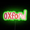 ombre design neon sign in green, oxford ohio