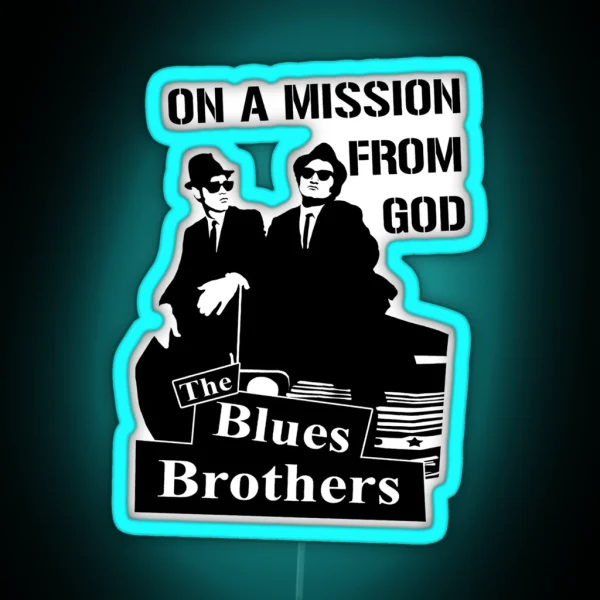 ON A MISSION FROM GOD RGB Neon Sign