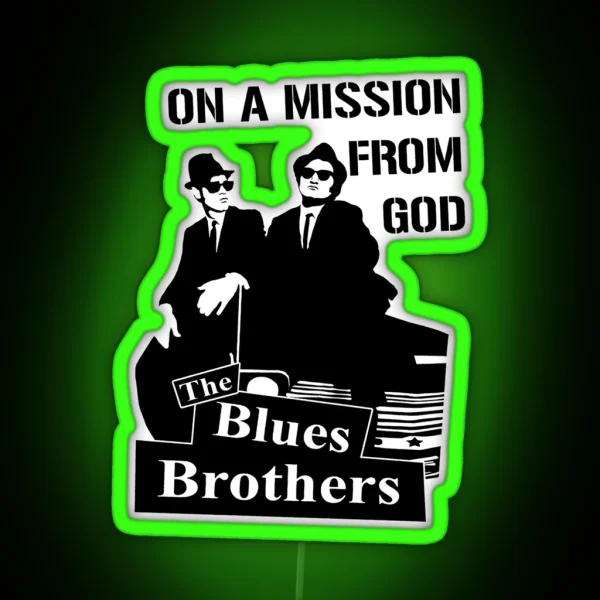 ON A MISSION FROM GOD RGB Neon Sign
