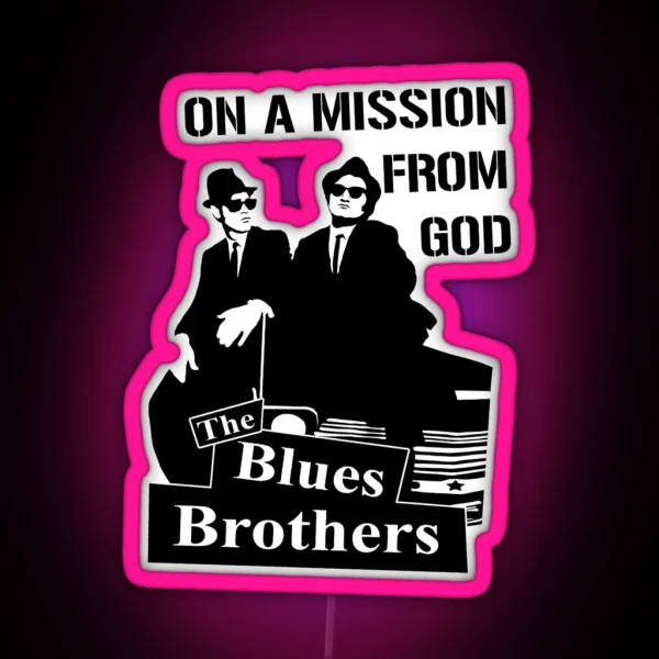ON A MISSION FROM GOD RGB Neon Sign
