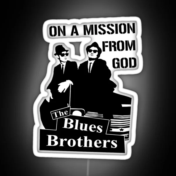 ON A MISSION FROM GOD RGB Neon Sign