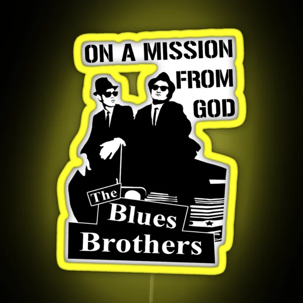 ON A MISSION FROM GOD RGB Neon Sign