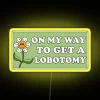 funny meme getting a lobotomy rgb neon sign funny humor