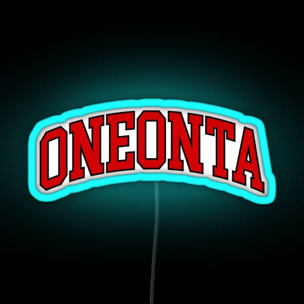 Oneonta College Font Curved RGB Neon Sign