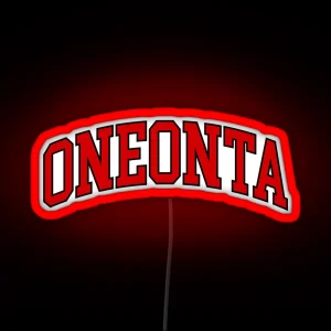 Oneonta College Font Curved RGB Neon Sign