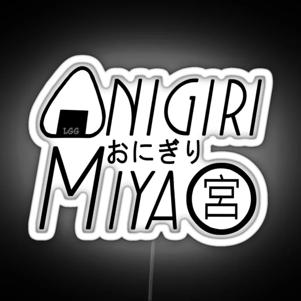 Onigiri Miya In Black RGB Neon Sign