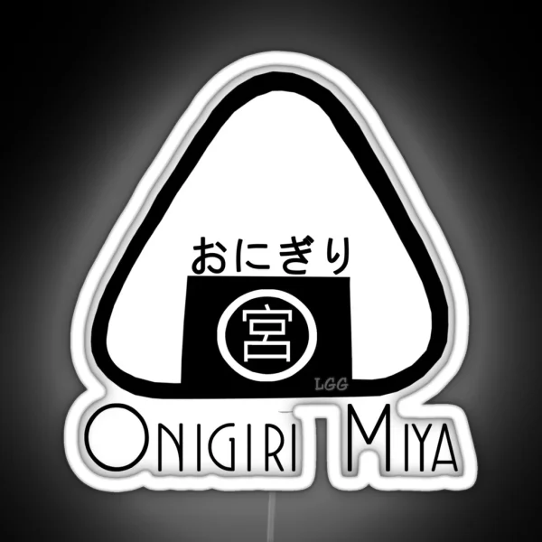 Onigiri Miya Onigiri Logo In Black RGB Neon Sign