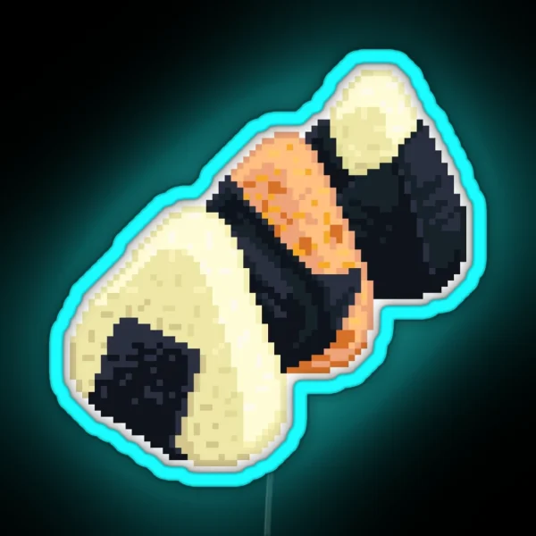 Onigiri Pixel Art RGB Neon Sign