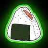 onigiri neon sign rgb green