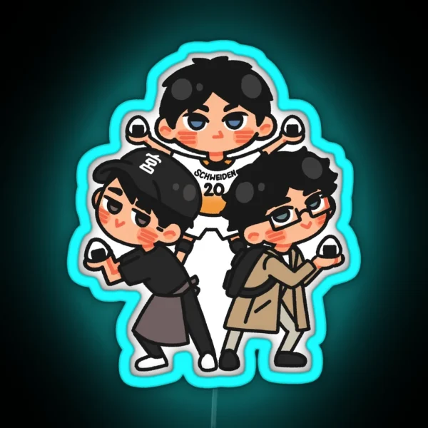 Onigiri Squad RGB Neon Sign